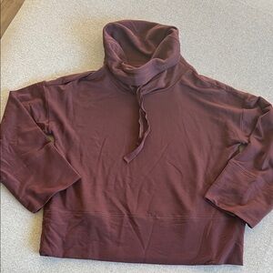 Cropped Cowl Neck Pullover